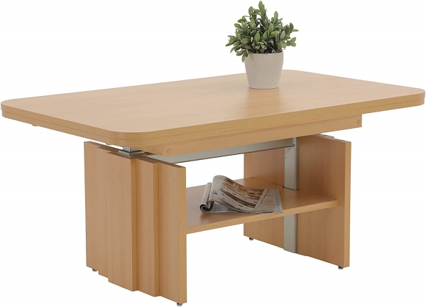 Couchtisch Hans | Buche | Lift | ausziehbar + höhenverstellbar | B/T/H 108x67x52